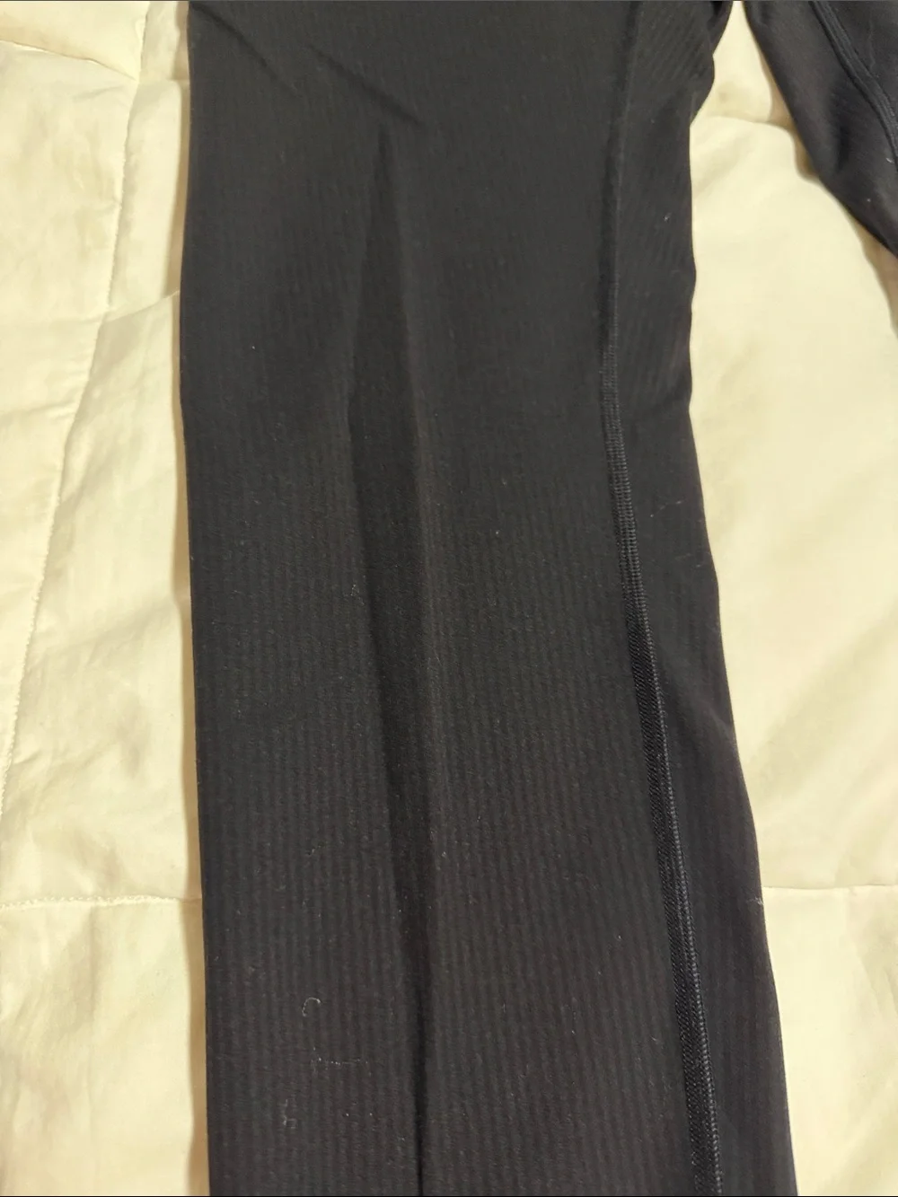 lululemon athletica Black Ribbed High-Waist Leggings